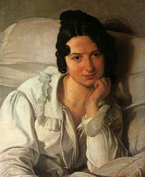 Francesco Hayez : The Patient, portrait of Carolina Zucchi